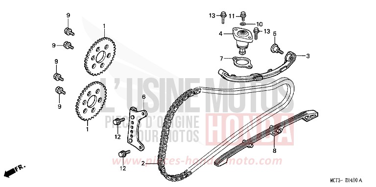 CAM CHAIN/TENSIONER for Silver Wing CANDY WINE BERRY RED-U (R114) from 2001